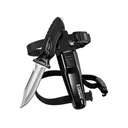 Tusa X-Pert II Stainless Steel Drop Point Blade-Black