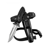 Tusa X-Pert II Stainless Steel Drop Point Blade-Black