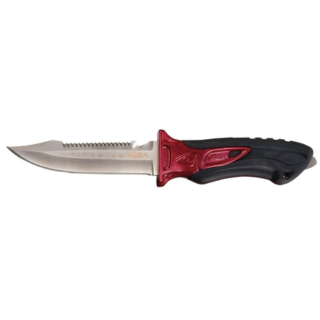 Tusa X-Pert II Titanium with Line Cutter and Serrated Edge-