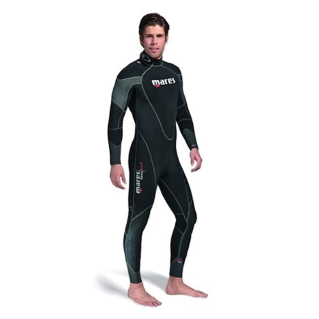 Used Mares Flexa 5-4-3mm Mens One Piece Wetsuit-Black/Gray