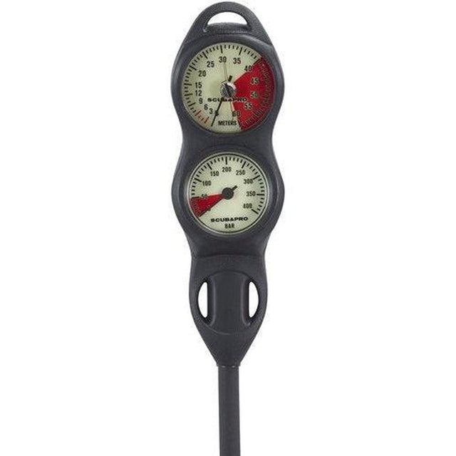 Scubapro 2-Gauge U-Line Compact Plastic Pressure Gauge, Standard Depth Gauge Dive Console-