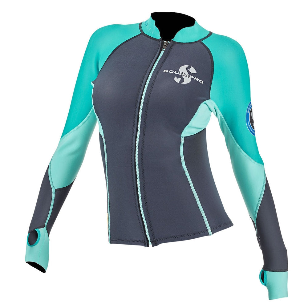 Used ScubaPro Everflex 1.5 Women's Long Sleeve-Caribbean Teal