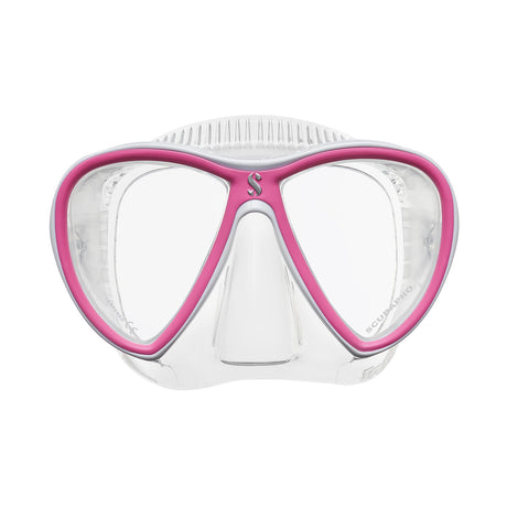 Used Scubapro Synergy Twin Trufit Scuba Diving Mask-Clear/Pink