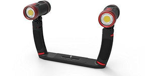 Used SeaLife SL989 Underwater Photo/Video Sea Dragon Duo 5000 Video Light Set with 2 2500 Lights, 2 Grips, Dual Tray & SL944 Duo Case-Like New-